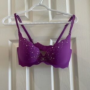 Purple Embellished Women's Push-up Bra Victorias Secret